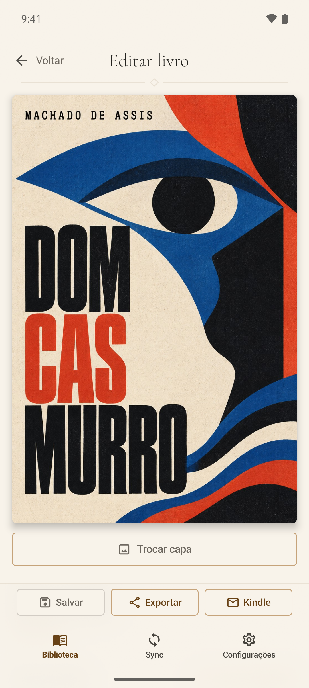 Detalhes de um livro no Foliore, com a capa em destaque